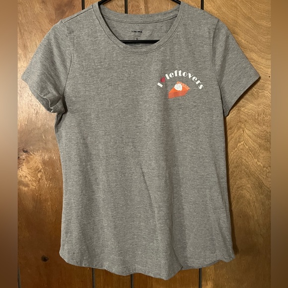 Womens Pumpkin Pie “I love leftovers” Tee Shirt - Picture 1 of 3